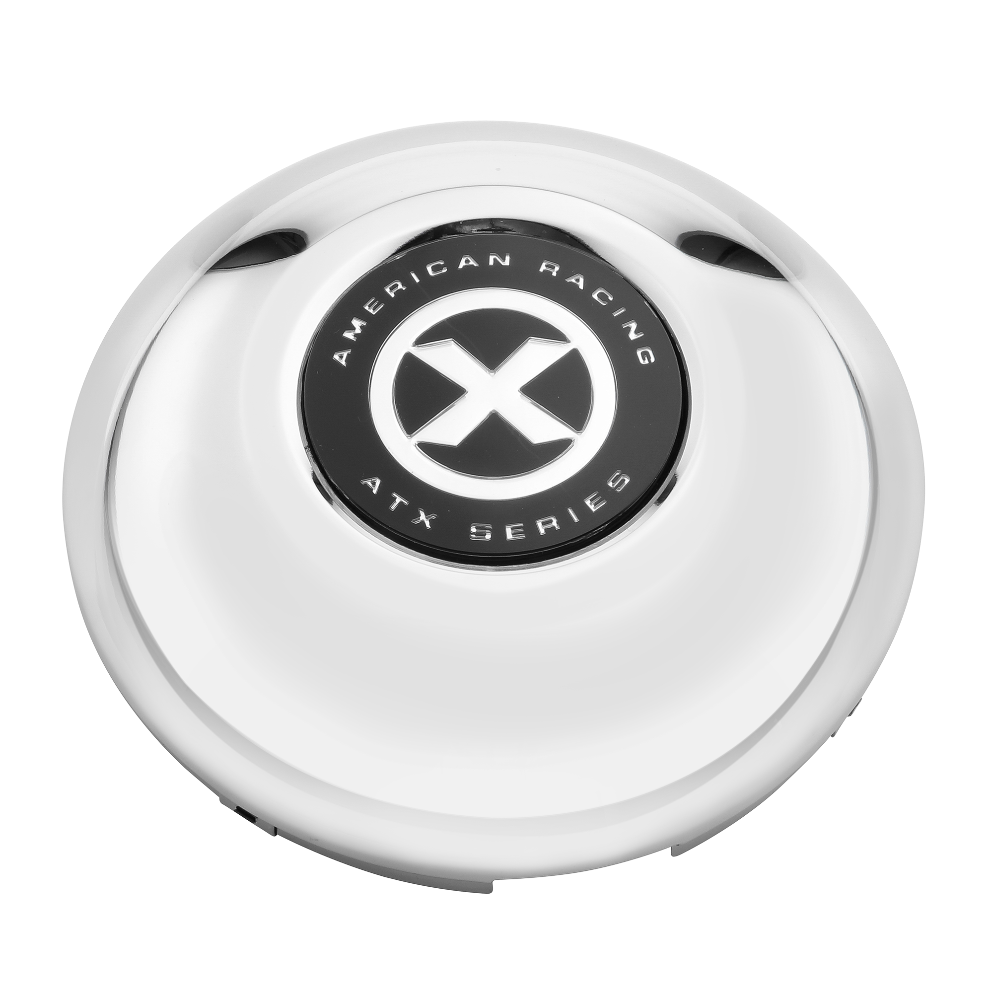 ATX FRONT SNAP IN 4 TAB CAP CHROME