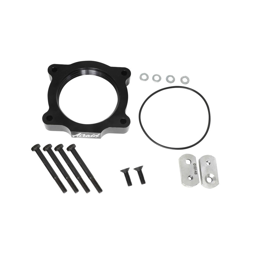 Throttle Body Spacer - Poweraid 1" Thick Black Aluminum