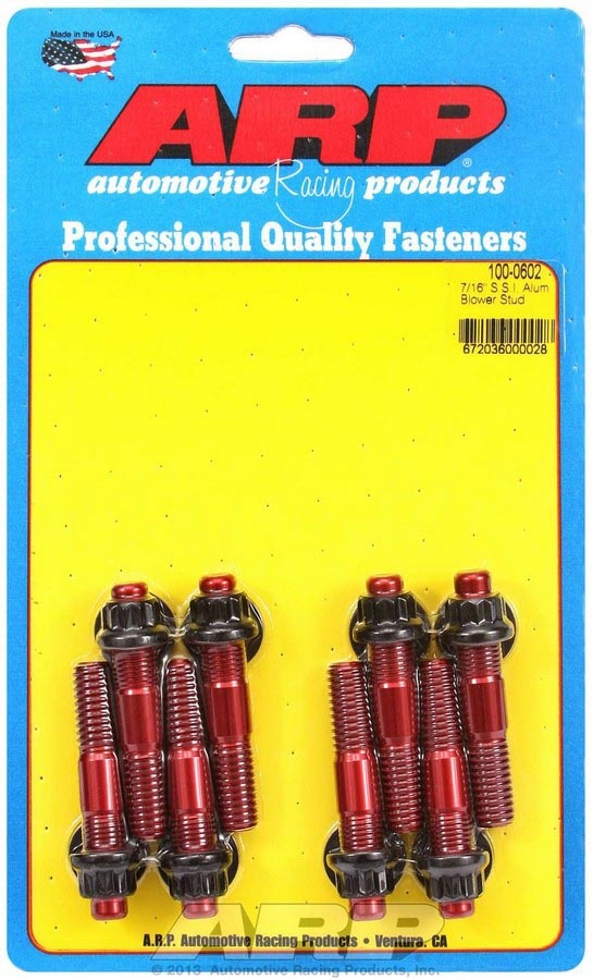 Auto Racing Products Aluminum Blower Stud Kit 7/16 x 2.500 OAL