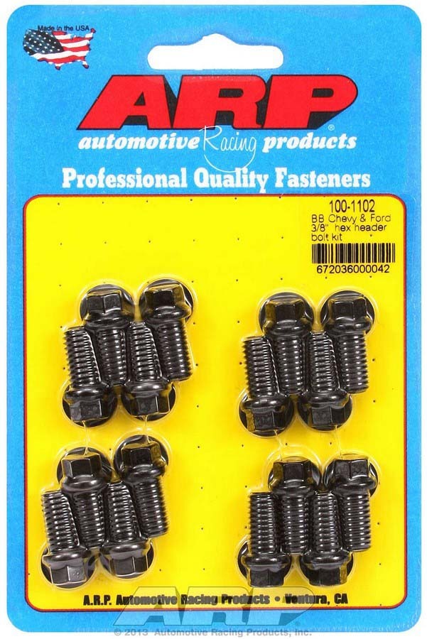 Auto Racing Products Header Bolt Kit - 6pt. 3/8 x .750 UHL (16)