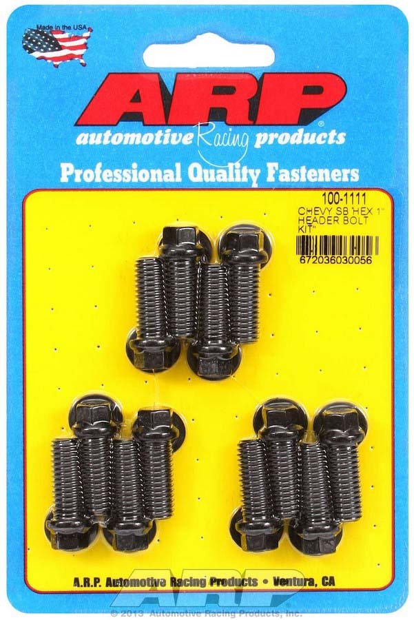 Auto Racing Products Header Bolt Kit - 6pt. 3/8 x 1.00 UHL (12)