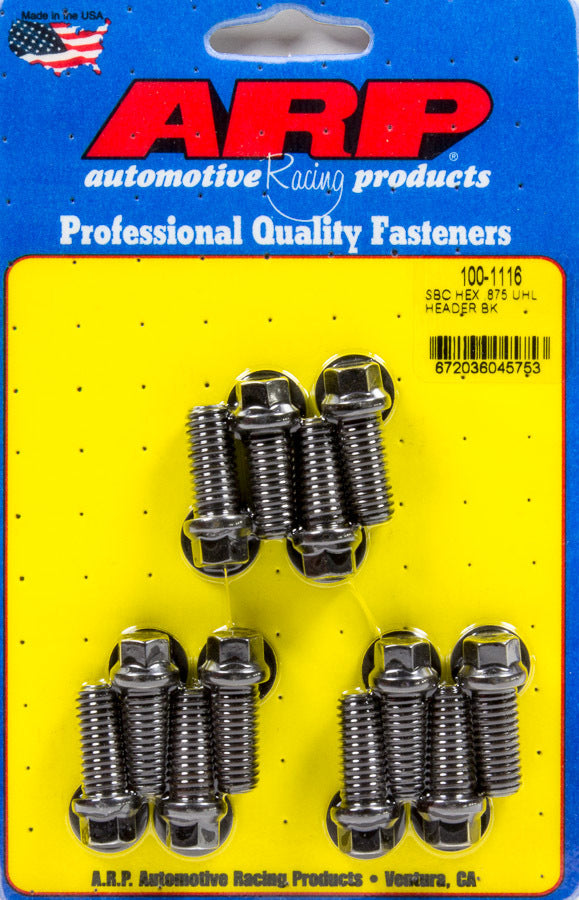 Auto Racing Products Header Bolt Kit - 6pt. 3/8 x .875 UHL (12)