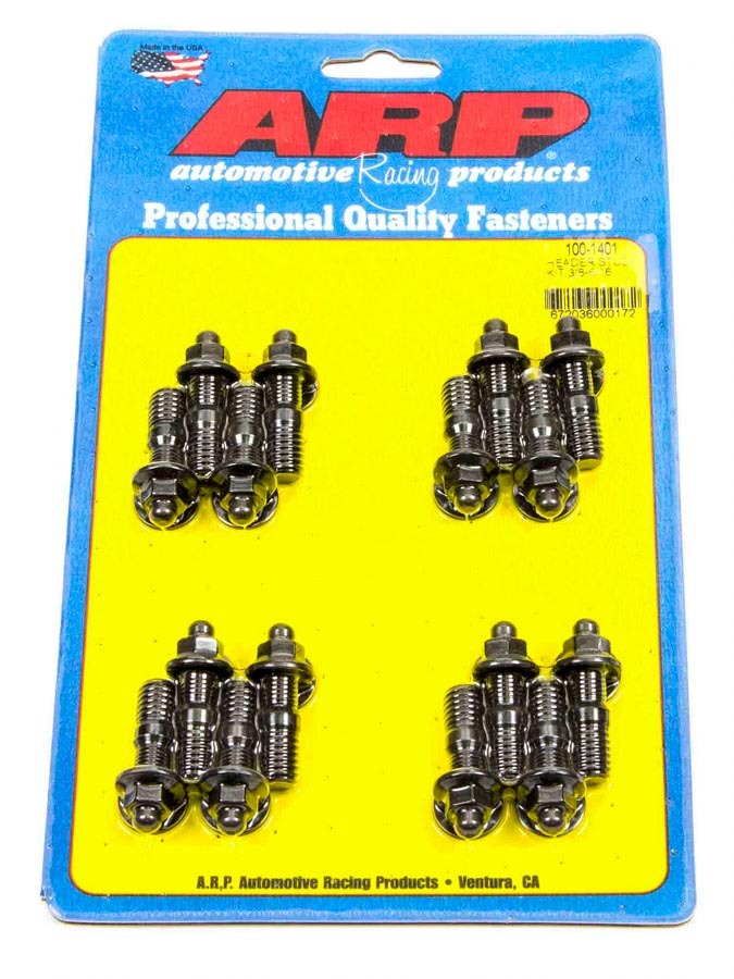 Auto Racing Products Header Stud Kit - 6pt. 3/8 x 1.500 OAL (16)