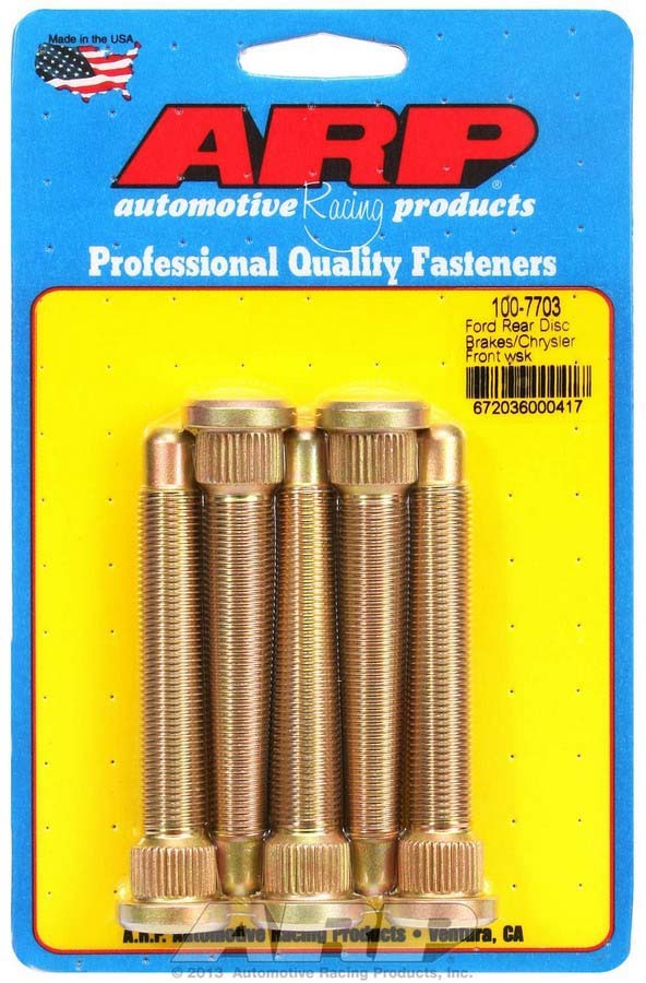 Auto Racing Products Wheel Stud Kit - 1/2-20 3.500/.625 Knurl (5)