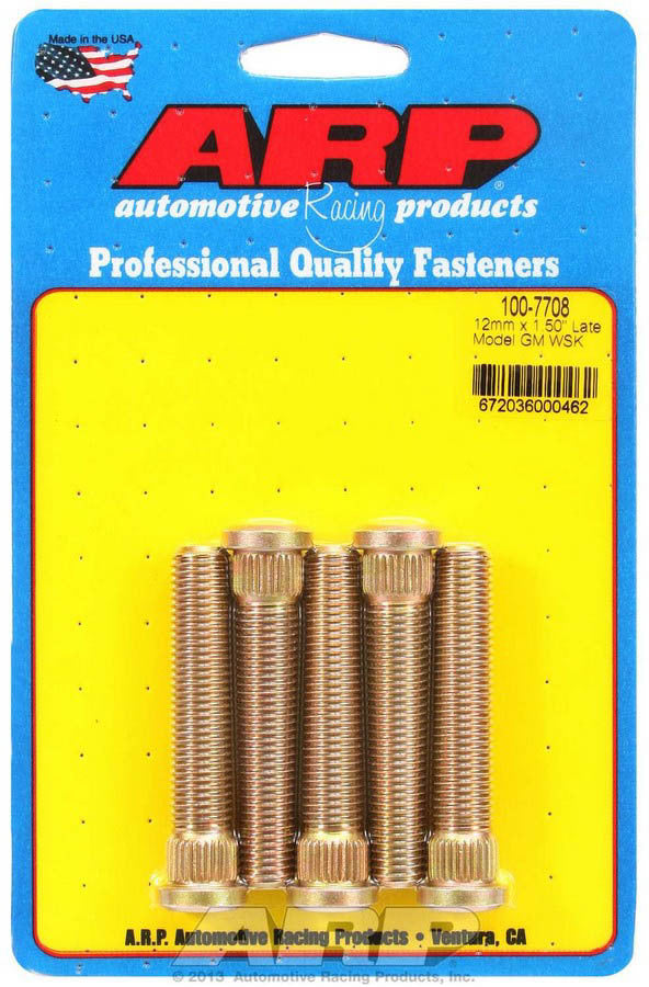 Auto Racing Products Wheel Stud Kit - M12x1.5 2.500/.509 Knurl