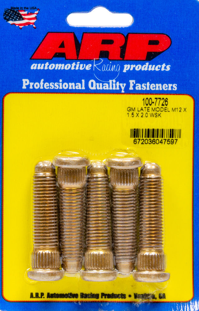 Kit de pernos para ruedas de Auto Racing Products de 12 mm x 1,5 x 2,0 (paquete de 5)