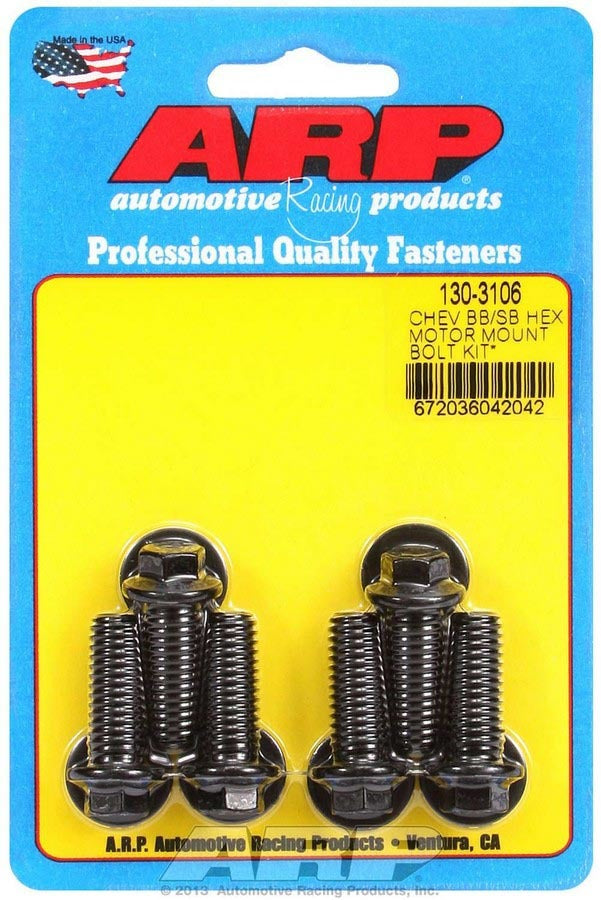 Auto Racing Products Motor Mount Bolt Kit 6pt. Chevy