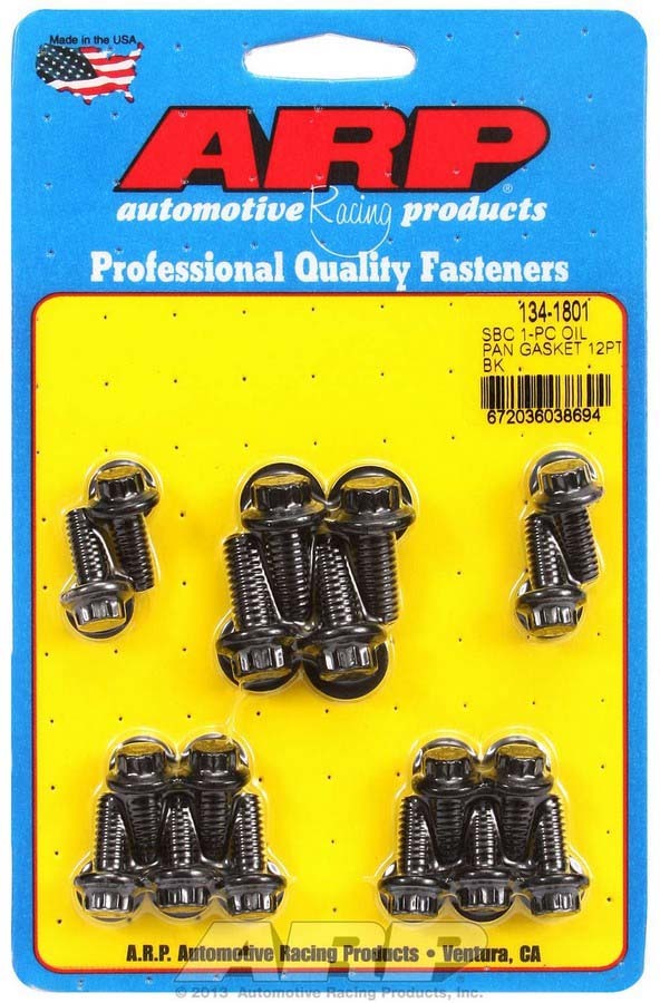 Auto Racing Products SBC Oil Pan Bolt Kit - 12pt.