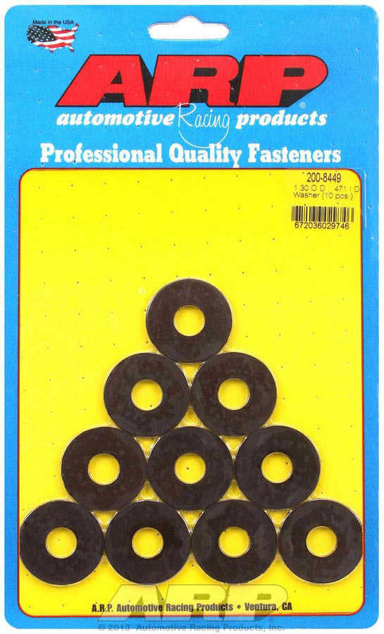 Auto Racing Products Black Washers - .471 ID x 1.300 OD (10)
