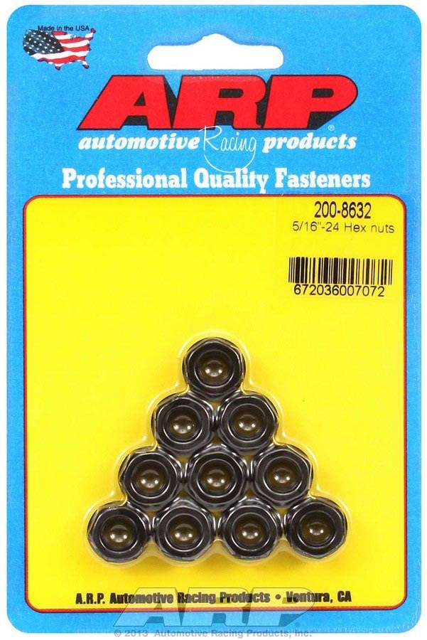 Auto Racing Products 5/16-24 Hex Nut Kit 10pk