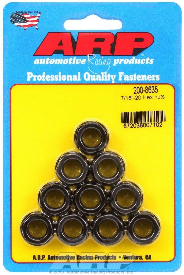 Auto Racing Products Hex Nuts - 7/16-20 (10)