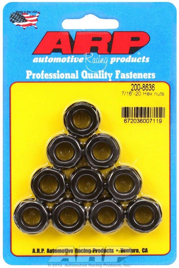 Auto Racing Products Hex Nuts - 7/16-20 (10)