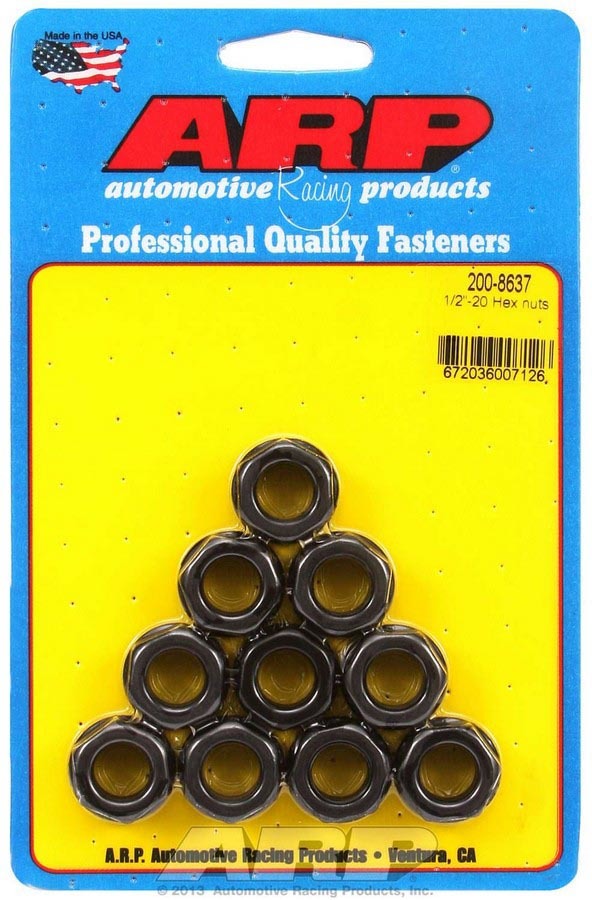 Auto Racing Products Hex Nuts - 1/2-20 (10)