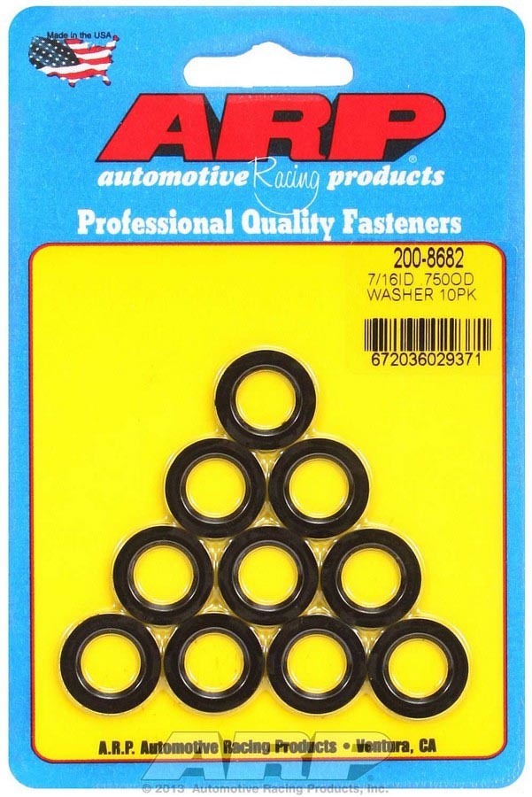 Auto Racing Products Conn. Rod Washers - 7/16 ID x .675 OD Chamfer(10)