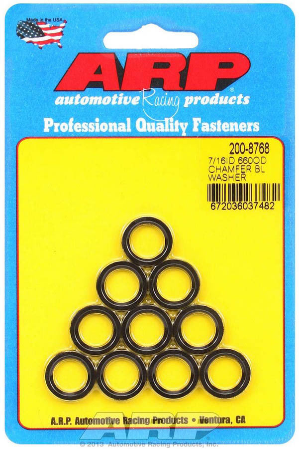 Auto Racing Products Black Washers - 7/16 ID x .660 OD (10)