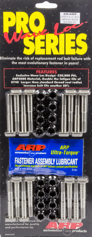 Auto Racing Products BBC 8.1L M10 Rod Bolt Kit ARP2000 Pro Wave-Loc