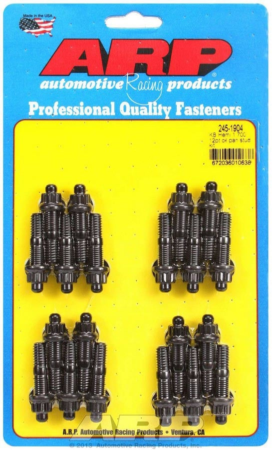 Auto Racing Products Oil Pan Stud Kit - KB Hemi w/12pt. Nuts