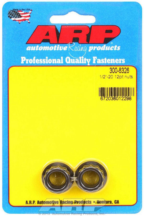 Auto Racing Products 1/2-20 12-Point Nut — High Strength Fastener (2pk)