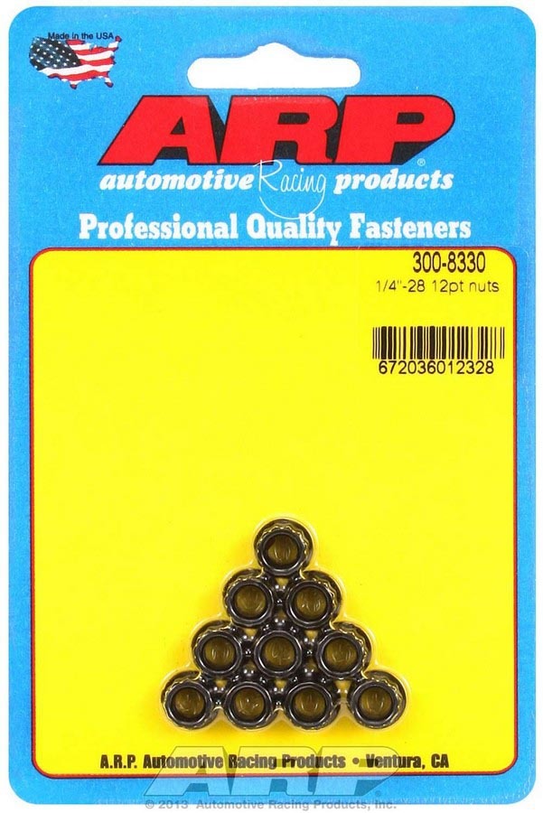 Auto Racing Products 1/4-28 12pt. Nuts (10)