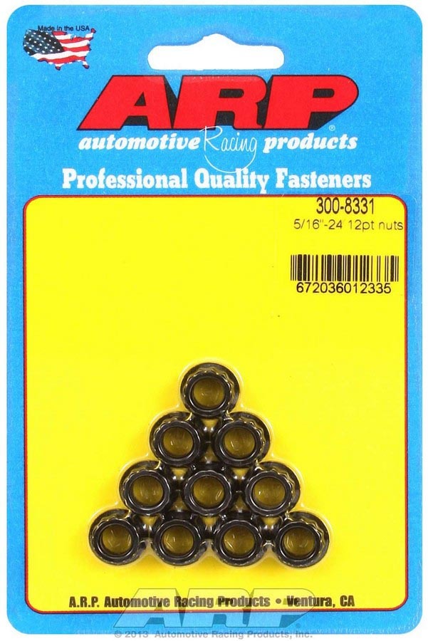 Auto Racing Products 5/16-24 12pt. Nuts (10)