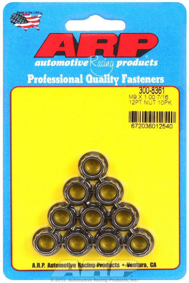 Auto Racing Products 9mm x 1.00 12pt. Nuts (10)