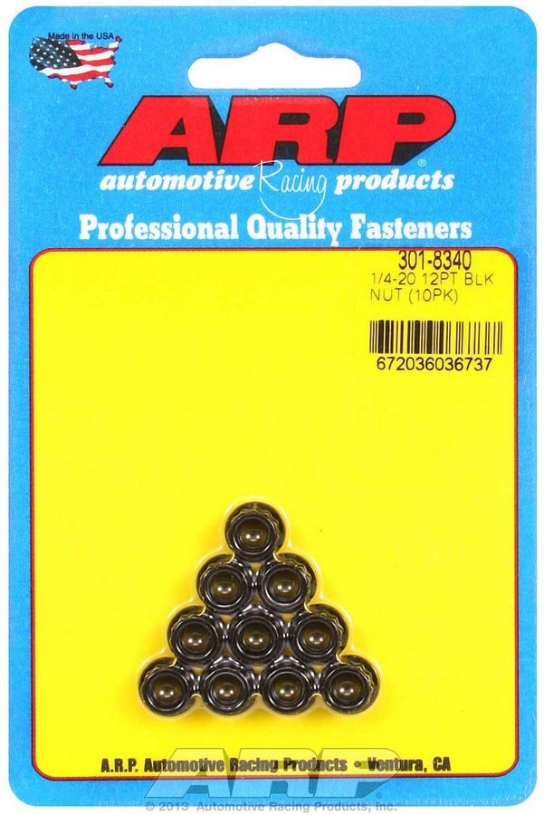 Auto Racing Products 1/4-20 12pt. Nuts (10)