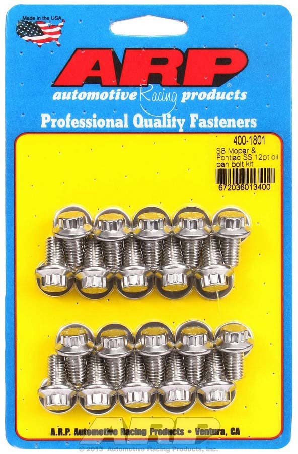 Auto Racing Products S/S Oil Pan Bolt Kit