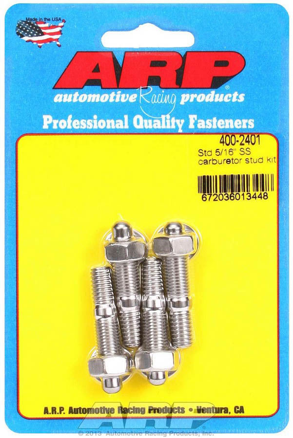 Auto Racing Products S/S Carburetor Stud Kit 5/16in x  1.700in OAL