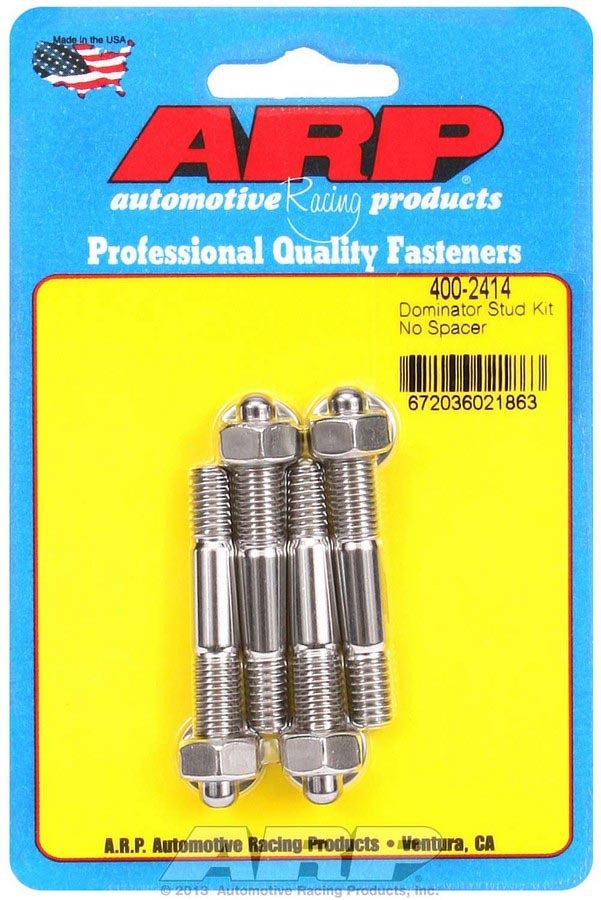 Auto Racing Products S/S Carburetor Stud Kit 5/16in x  2.225in OAL