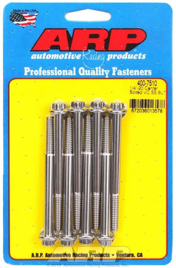 Auto Racing Products S/S Valve Cover Bolt Kit 1/4in-20 12pt. (8)