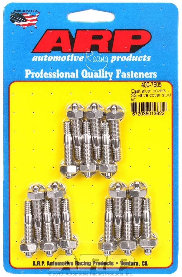 Auto Racing Products S/S Valve Cover Stud Kit 6pt. (16)