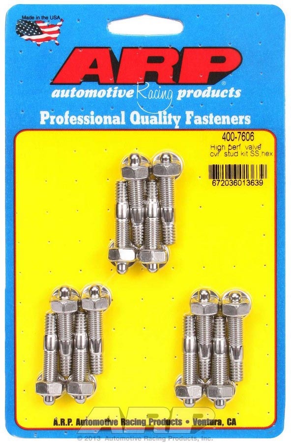 Auto Racing Products S/S Valve Cover Stud Kit 6pt. (12)