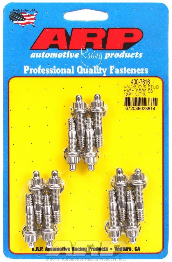 Auto Racing Products S/S Valve Cover Stud Kit 12pt. (12)