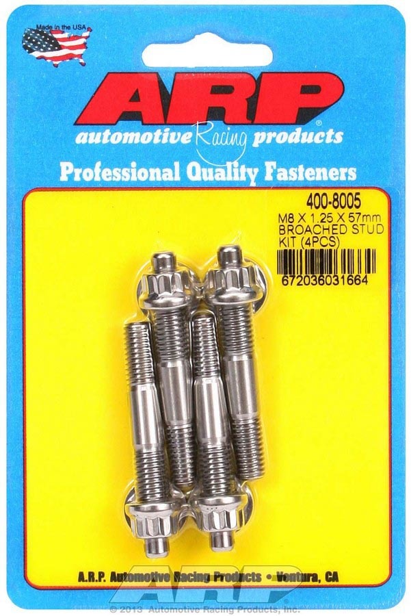 Auto Racing Products S/S Stud Kit - (4) M8 x 1.25in x  57mm