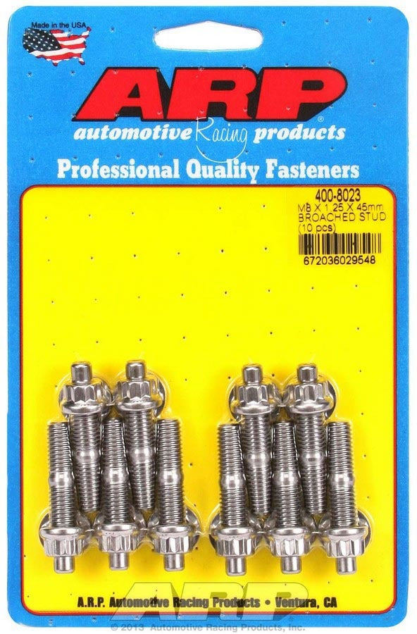 Auto Racing Products S/S Stud Kit - (10) M8 x 1.25in x  45mm