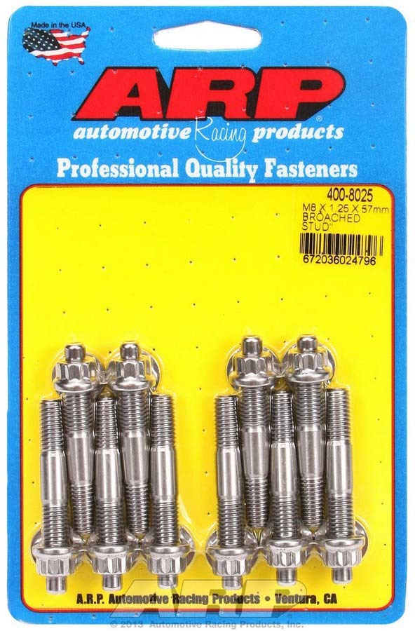 Auto Racing Products S/S Stud Kit - (10) M8 x 1.25in x  57mm