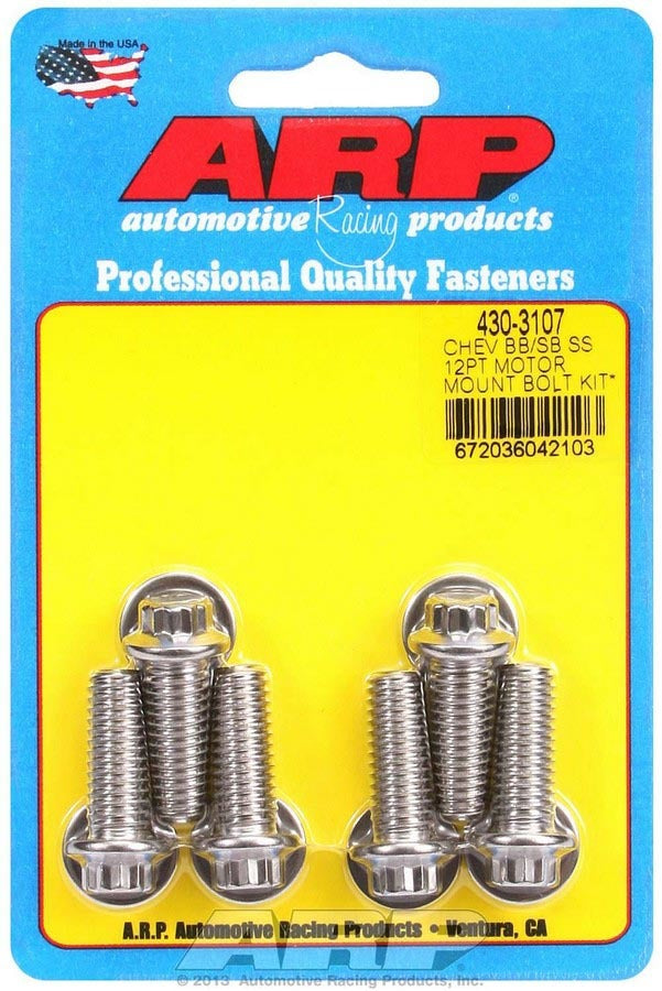 Auto Racing Products Motor Mount Bolt Kit 12pt. Chevy