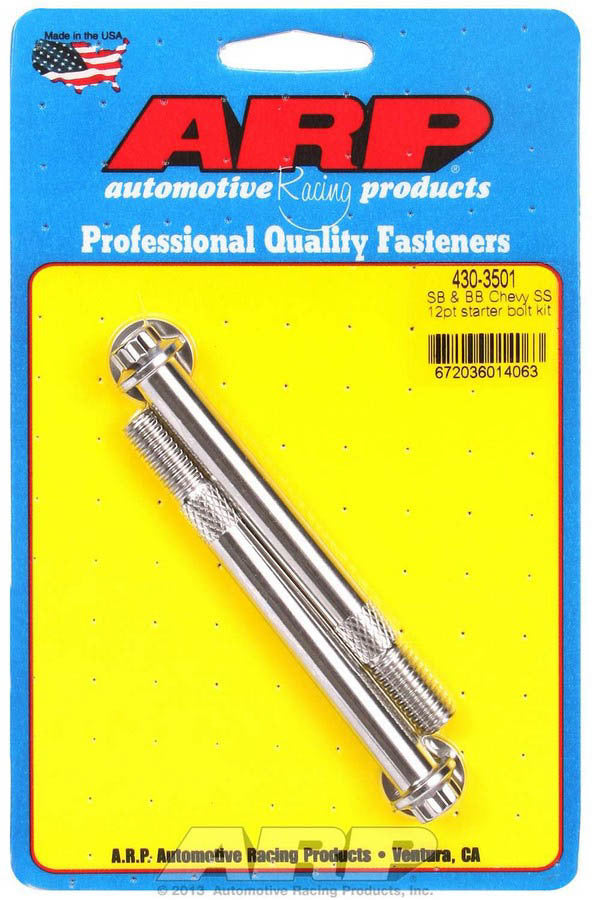 Auto Racing Products S/S Starter Bolt Kit 12pt.