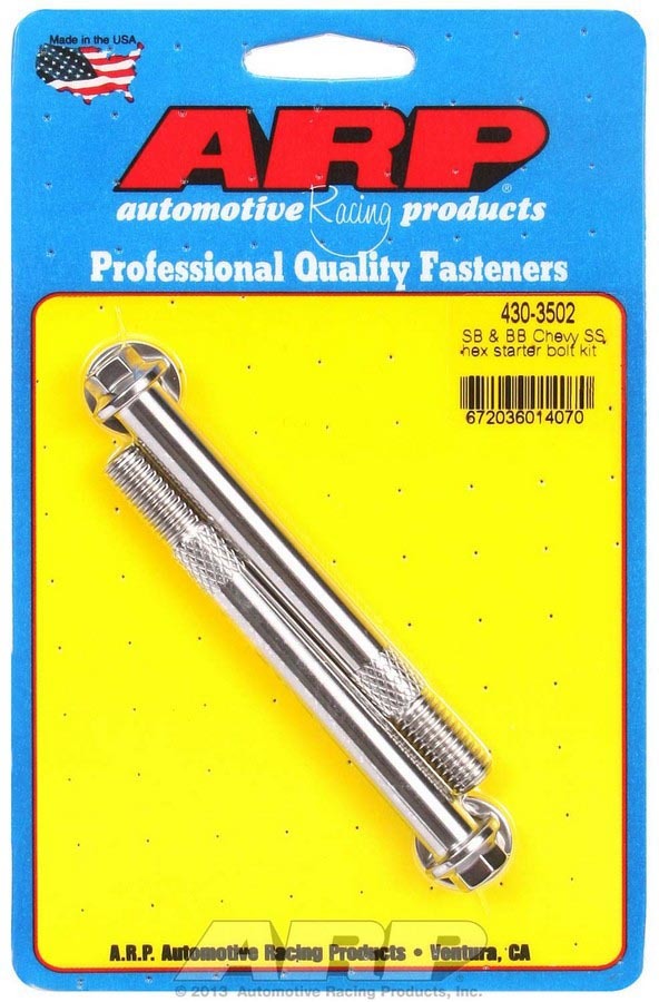 Auto Racing Products S/S Starter Bolt Kit 6pt.