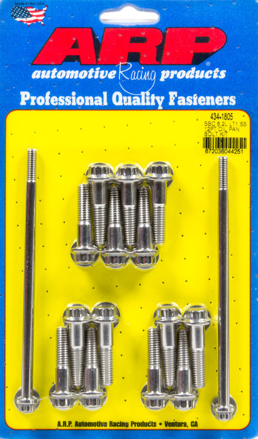 Auto Racing Products Oil Pan Bolt Kit - GM LT1 6.2L 12pt S/S