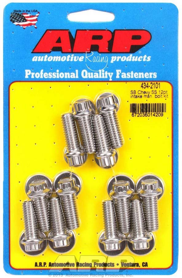 Auto Racing Products SBC S/S Intake Bolt Kit 12pt.