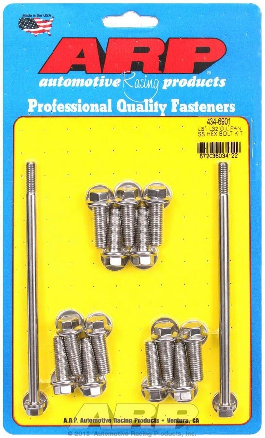 Auto Racing Products S/S Oil Pan Bolt Kit 6pt. LS1/LS2