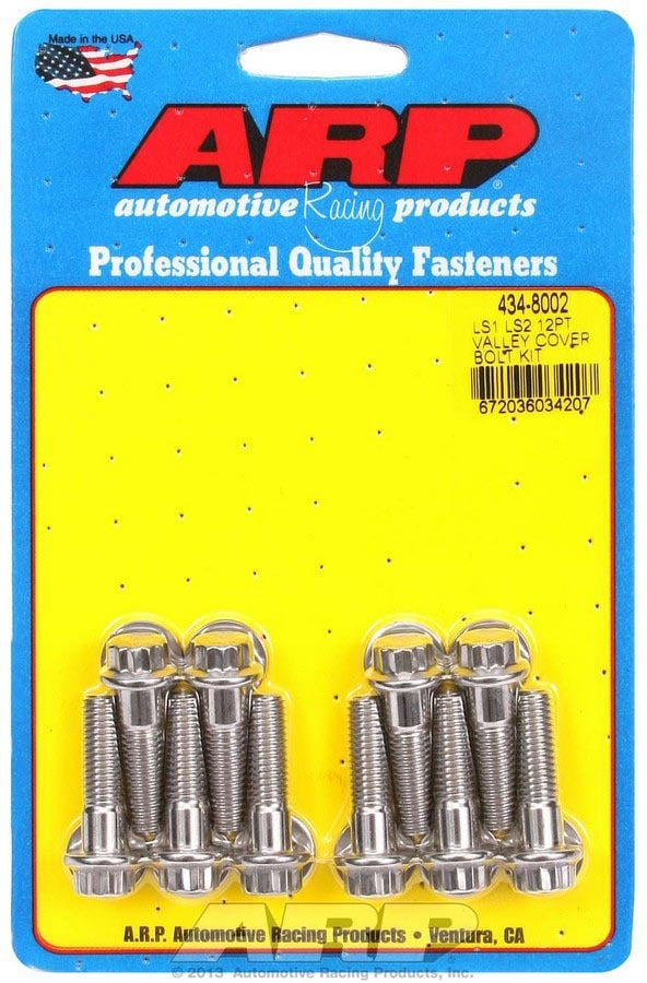 Auto Racing Products S/S Valley Cover Bolt Kit - 12pt. LS1/LS2