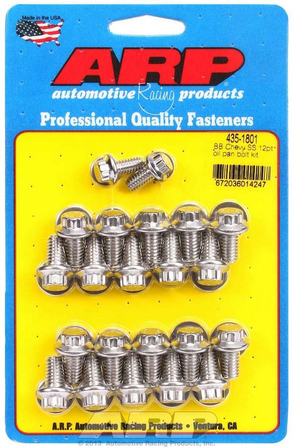 Auto Racing Products BBC S/S Oil Pan Bolt Kit 12pt.