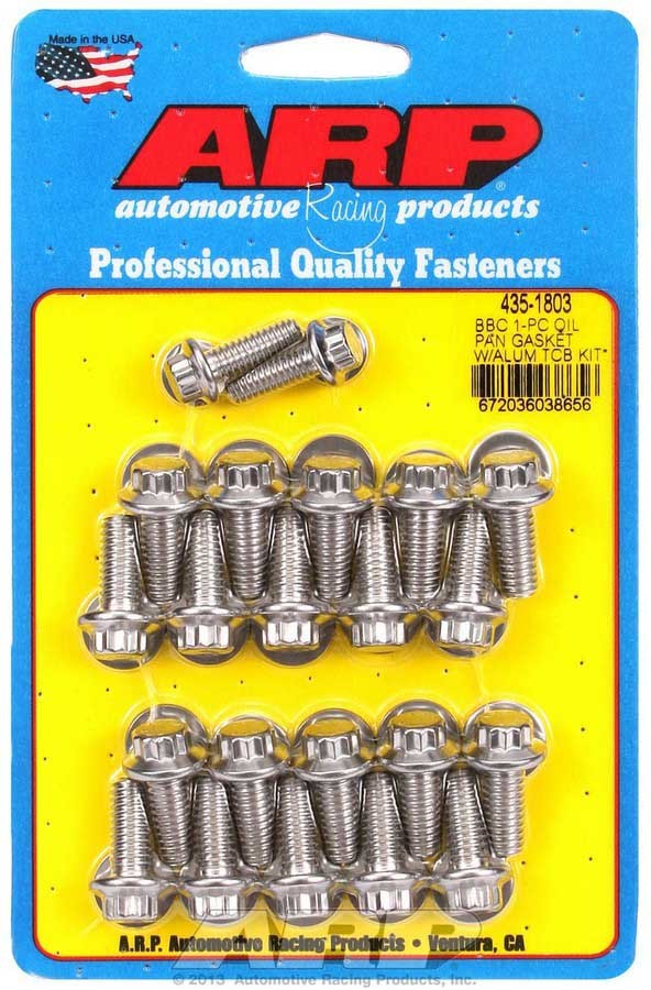 Auto Racing Products BBC S/S Oil Pan Bolt Kit 12pt.