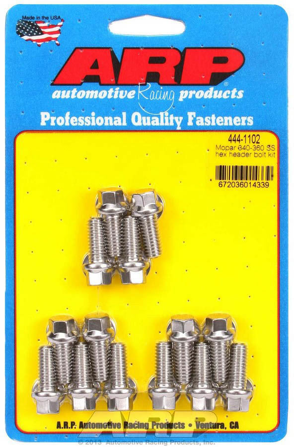 Auto Racing Products S/S Header Bolt Kit - 5/16 x .750 UHL (14)