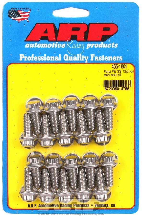 Auto Racing Products BBF S/S Oil Pan Bolt Kit 12pt.