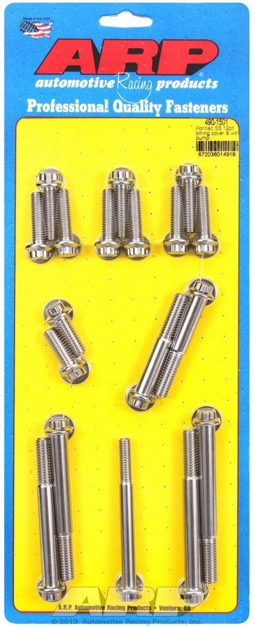 Auto Racing Products Pontiac S/S Timing Cover Bolt Kit 12pt.