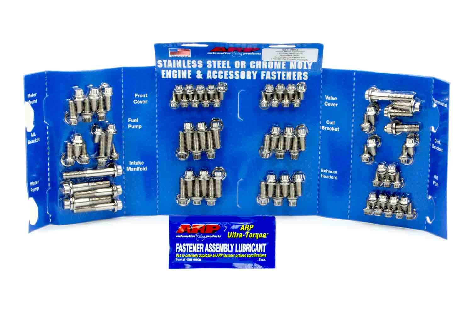 Auto Racing Products SBC S/S Complete Engine Fastener Kit 12pt.