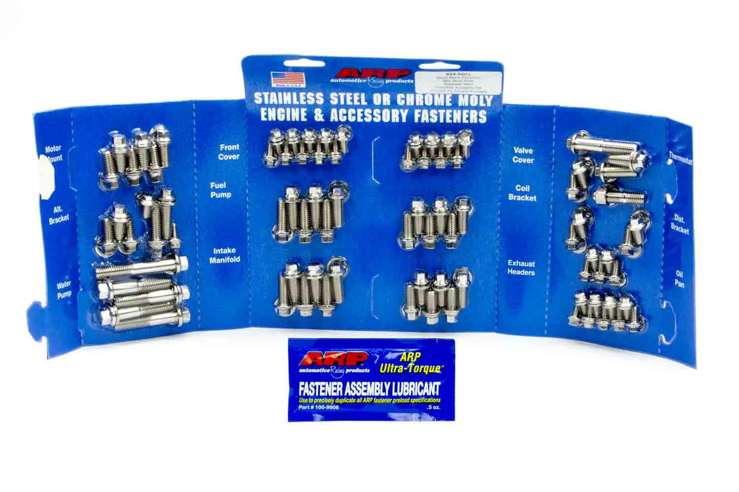 Auto Racing Products SBC S/S Complete Engine Fastener Kit 6pt.